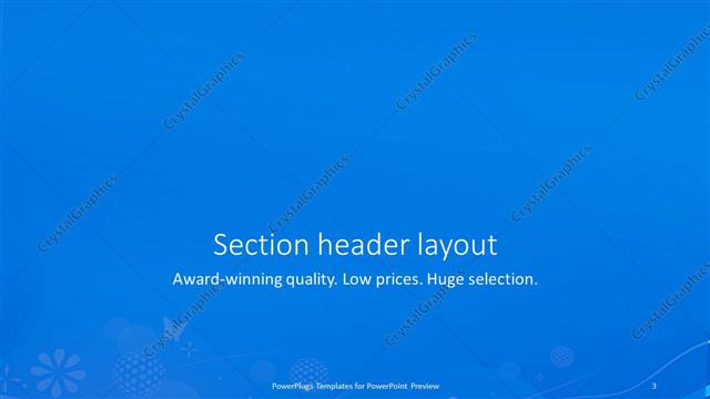 Section Header presentation slide layout