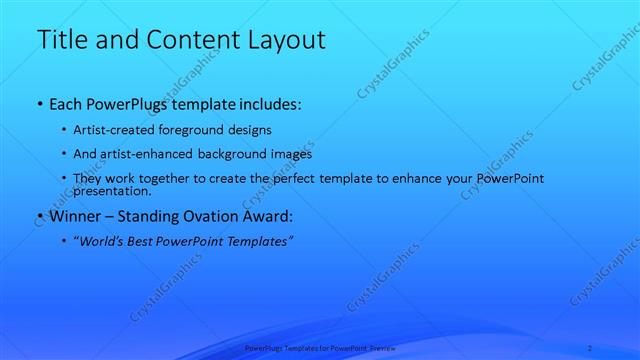 Title and Content presentation slide layout
