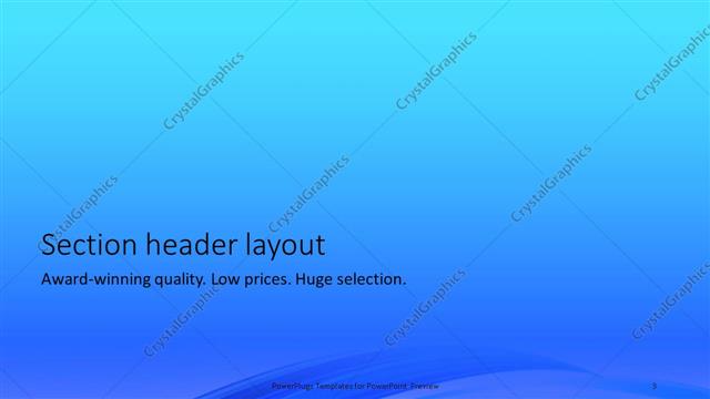 Section Header presentation slide layout