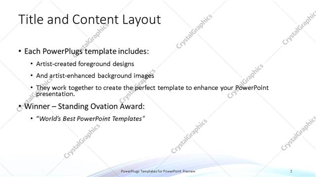 Title and Content presentation slide layout