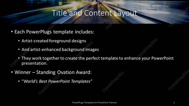 Title and Content presentation slide layout