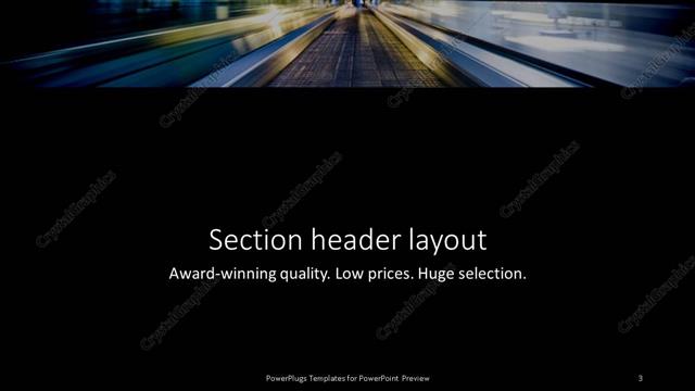 Section Header presentation slide layout