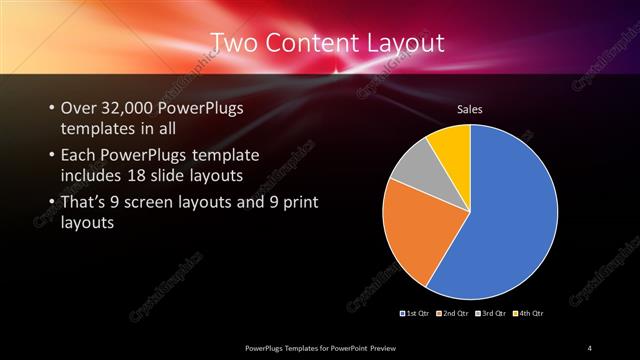 Two Content presentation slide layout