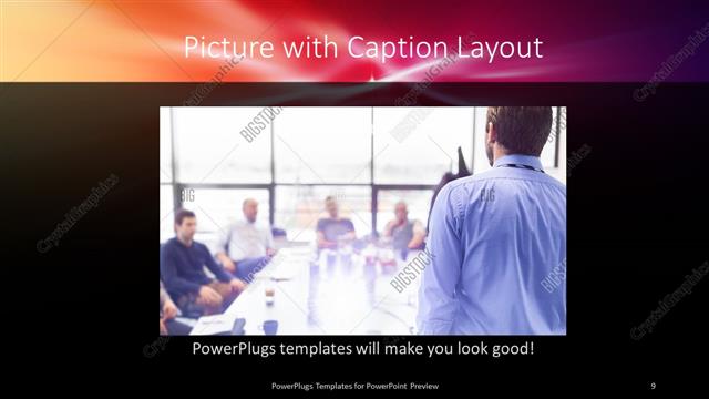 Picture with Caption presentation slide layout