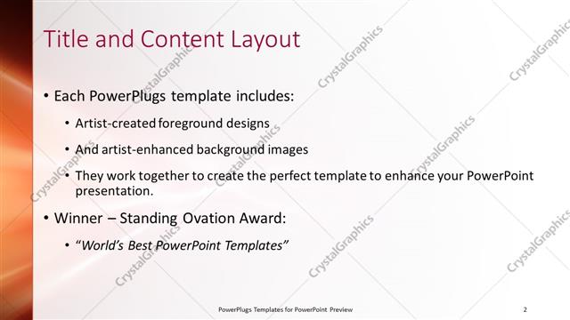 Title and Content presentation slide layout