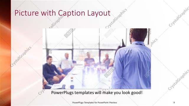 Picture with Caption presentation slide layout
