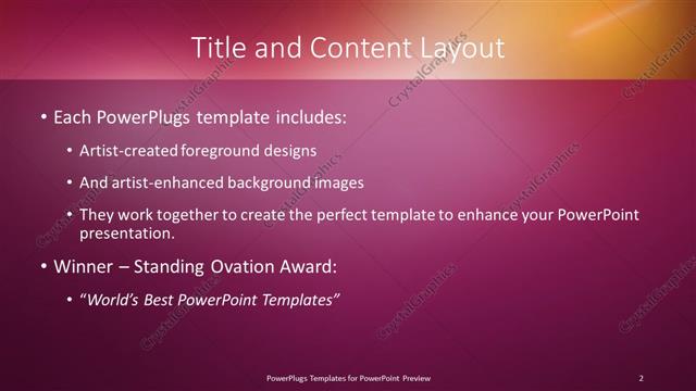 Title and Content presentation slide layout