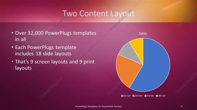 Two Content presentation slide layout