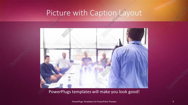 Picture with Caption presentation slide layout