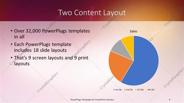 Two Content presentation slide layout