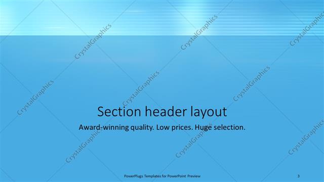 Section Header presentation slide layout