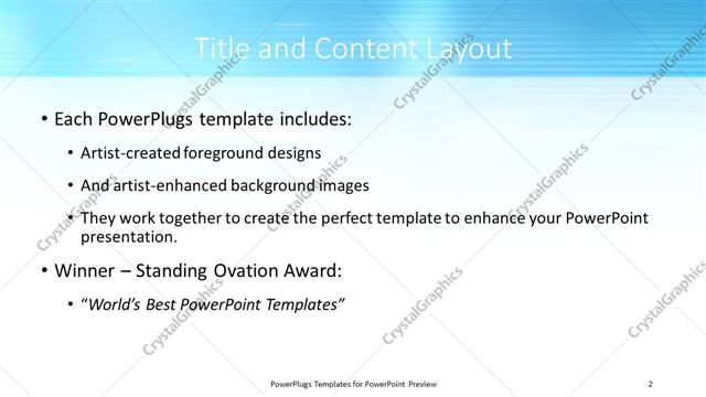 Title and Content presentation slide layout