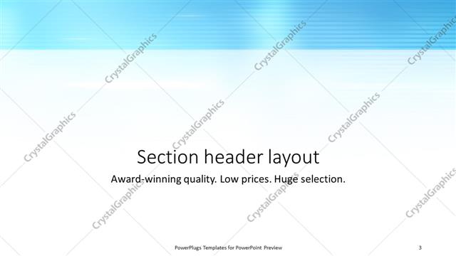 Section Header presentation slide layout