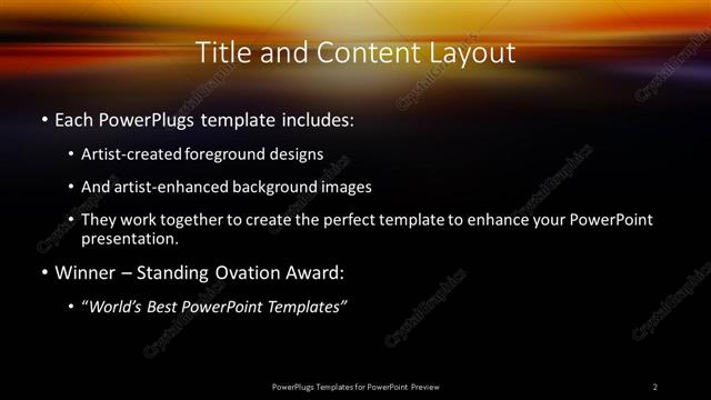Title and Content presentation slide layout