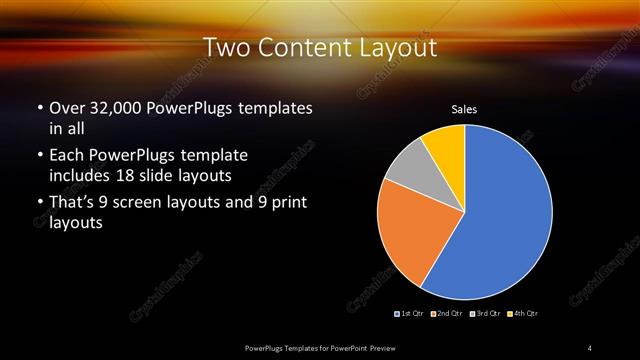 Two Content presentation slide layout