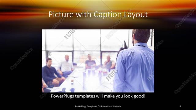 Picture with Caption presentation slide layout