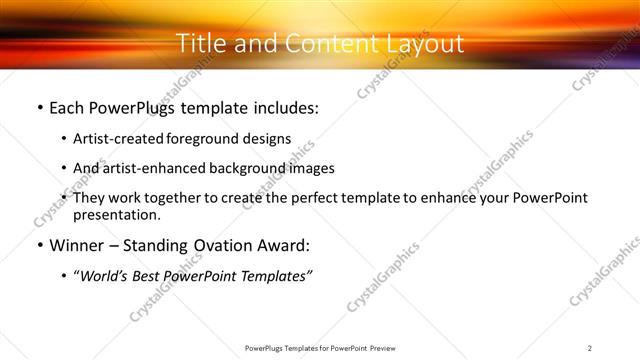Title and Content presentation slide layout