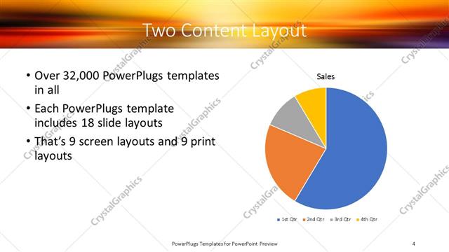 Two Content presentation slide layout
