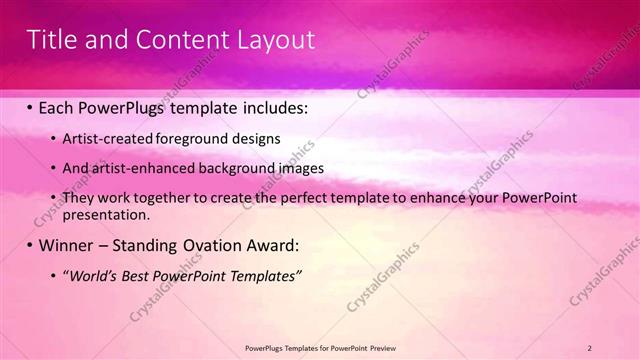 Title and Content presentation slide layout