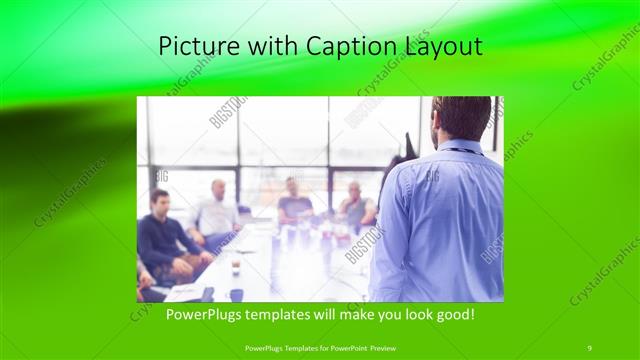 Picture with Caption presentation slide layout
