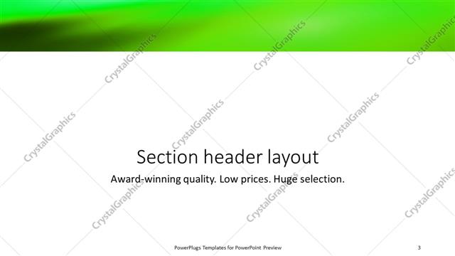 Section Header presentation slide layout