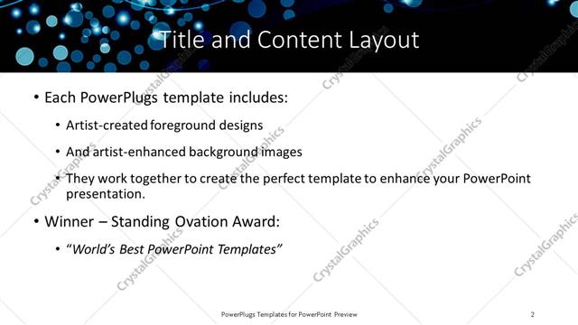 Title and Content presentation slide layout