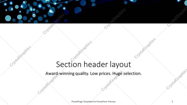 Section Header presentation slide layout