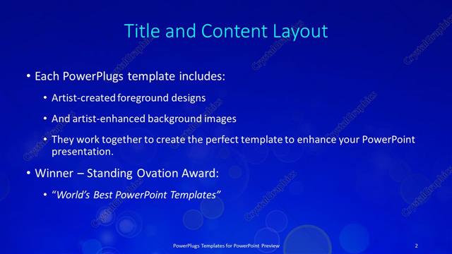 Title and Content presentation slide layout