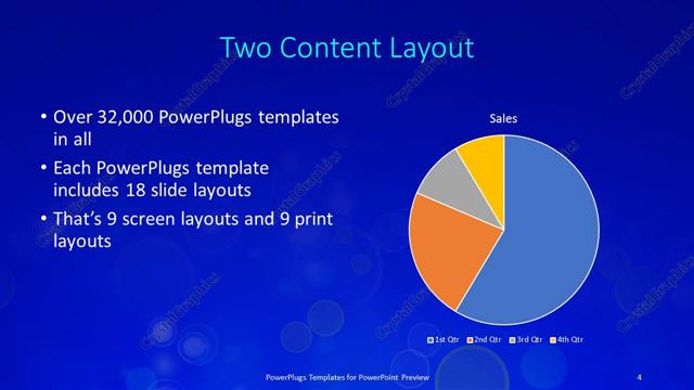 Two Content presentation slide layout