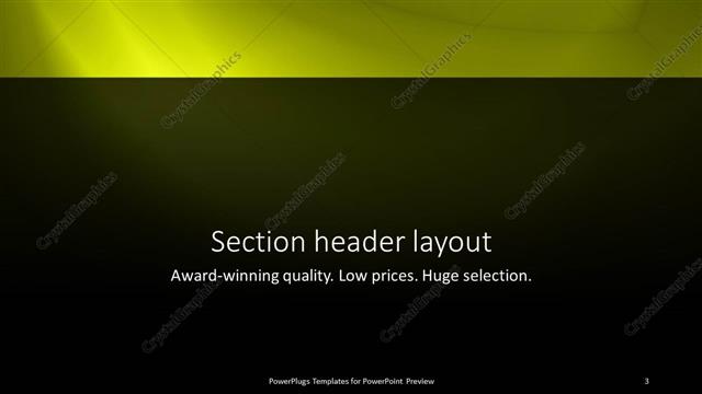 Section Header presentation slide layout