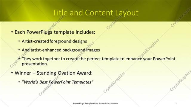 Title and Content presentation slide layout