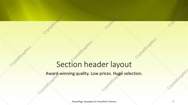 Section Header presentation slide layout