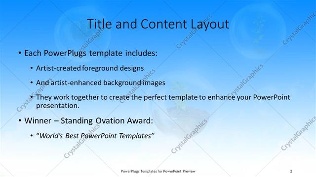Title and Content presentation slide layout