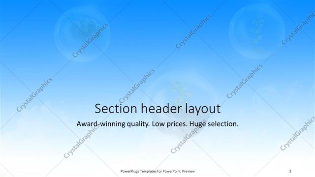 Section Header presentation slide layout