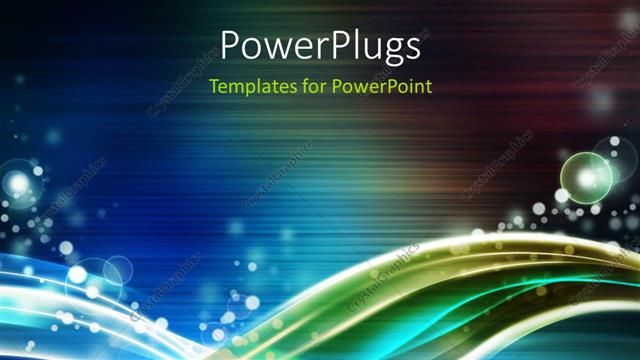  Presentation with blue tech - Abstract bubbles and wave pattern on striped blue background