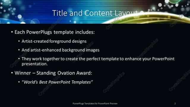 Title and Content presentation slide layout
