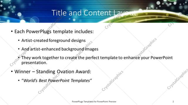 Title and Content presentation slide layout