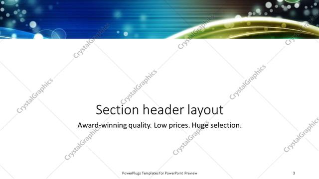 Section Header presentation slide layout