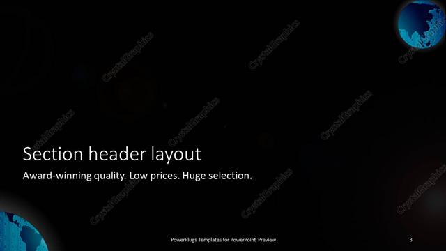 Section Header presentation slide layout