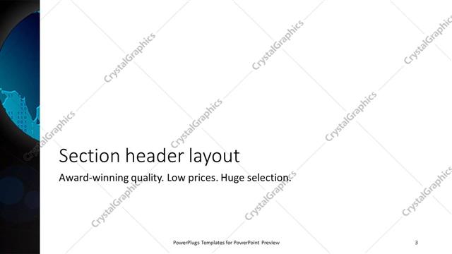 Section Header presentation slide layout