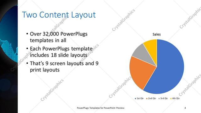 Two Content presentation slide layout