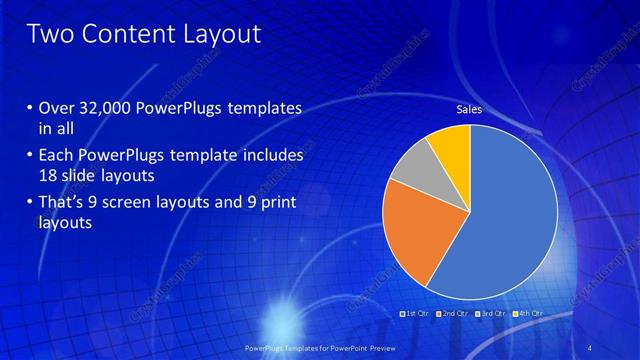 Two Content presentation slide layout