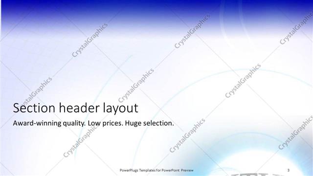 Section Header presentation slide layout