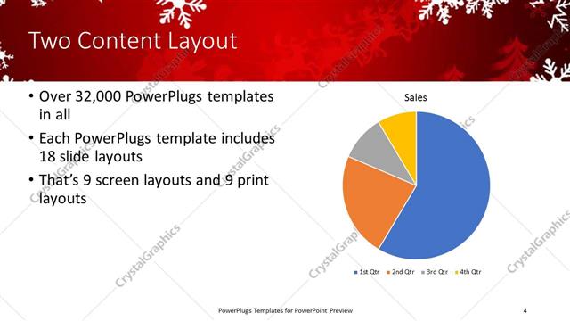 Two Content presentation slide layout