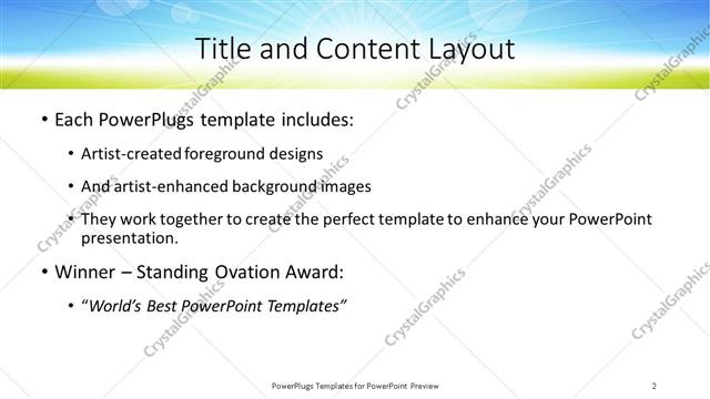 Title and Content presentation slide layout