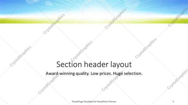 Section Header presentation slide layout