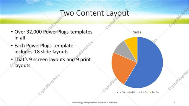 Two Content presentation slide layout