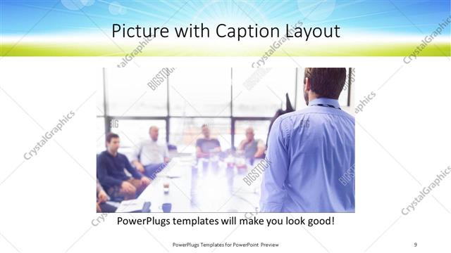 Picture with Caption presentation slide layout