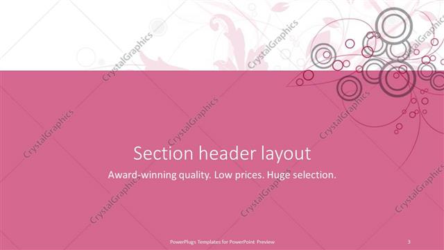 Section Header presentation slide layout