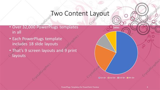 Two Content presentation slide layout